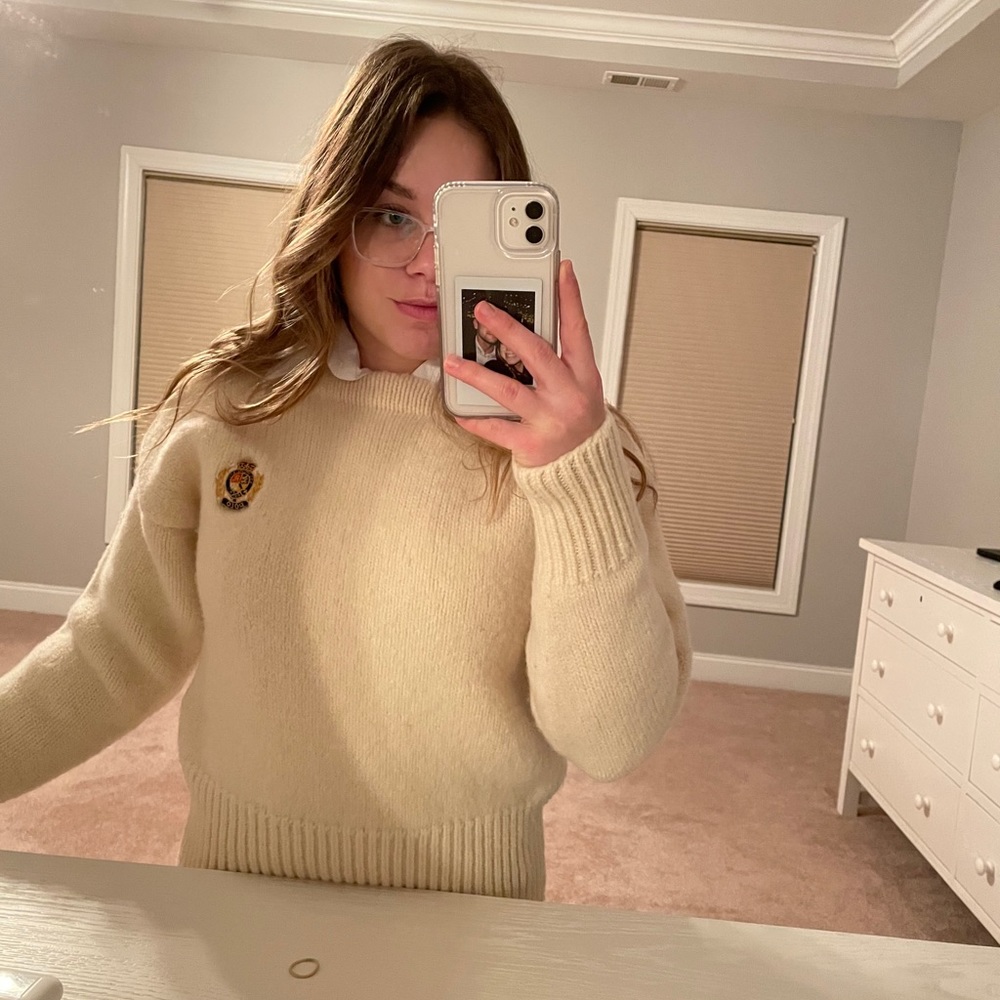 Vintage knitted polo sweater